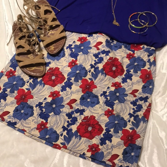 Talbots Dresses & Skirts - Talbots Flowered Miniskirt, Plus Size